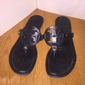 Tory Burch Miller Sandal Leather in Black